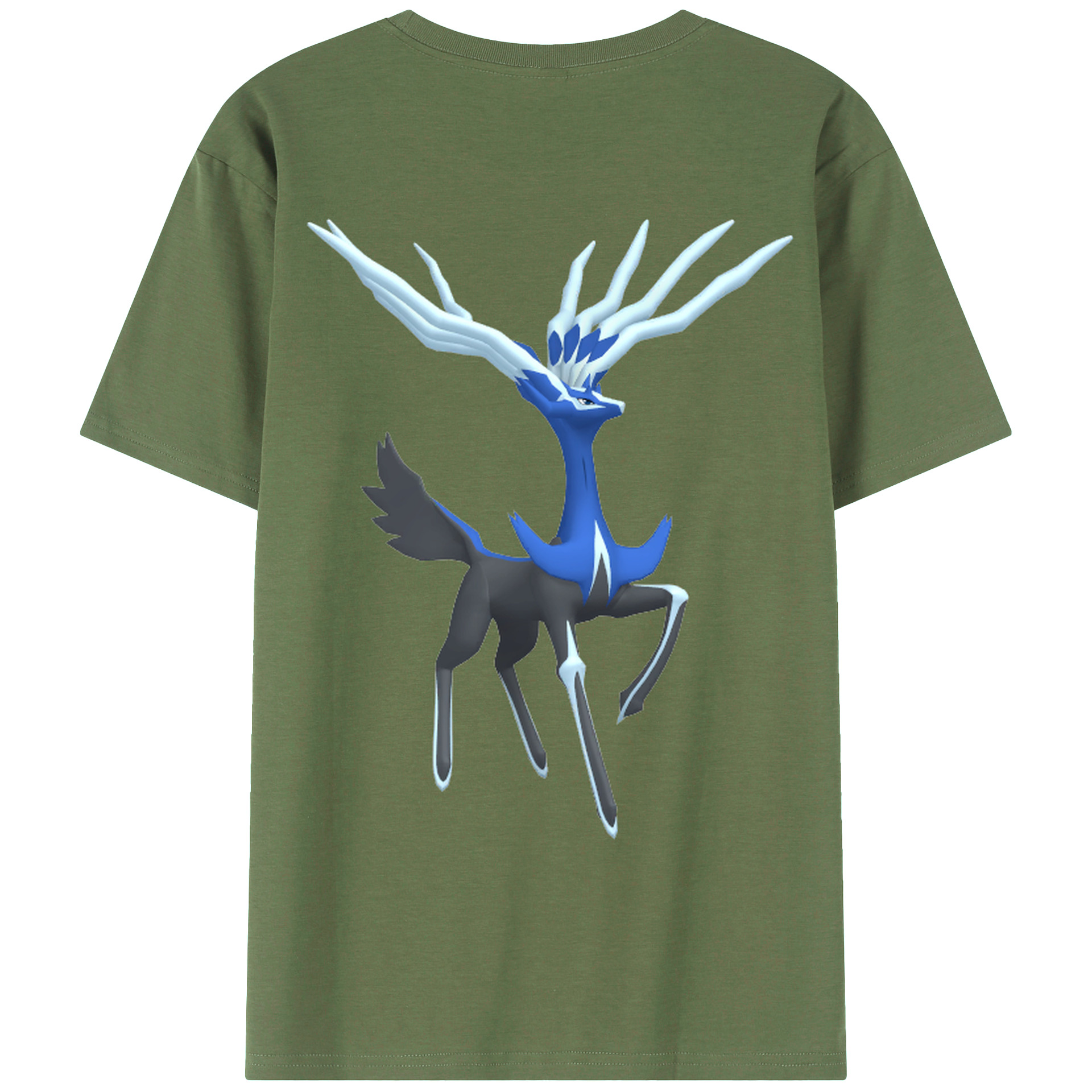 （画像用） ポケットモンスター Pokémon 綿100％ メンズ半袖Tシャツ（バックプリント） 通気性